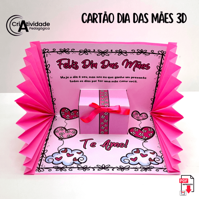 Cartão dia das Mães Escada - Criatividade Pedagógica