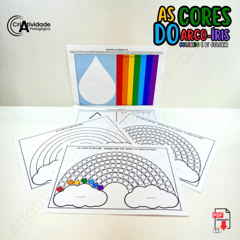 As Sete Cores do Arco-Íris Atividade Sensorial e de Observação ...